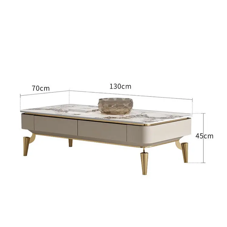 Modern Luxury MDF TV Stand Dining Table Foldable Adjustable Home Furniture for Living Room Apartment Marble Coffee TV Cabinet — image 5