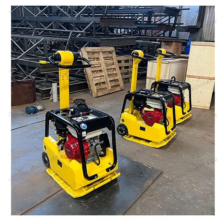 Excellently One Way Reversible Diesel Gasoline Powered Vibrating Plate Compactor Neat 80kgs Powered Soil Plate Compactor — view 1