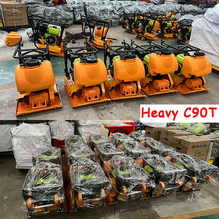 Excellently One Way Reversible Diesel Gasoline Powered Vibrating Plate Compactor Neat 80kgs Powered Soil Plate Compactor — image 7