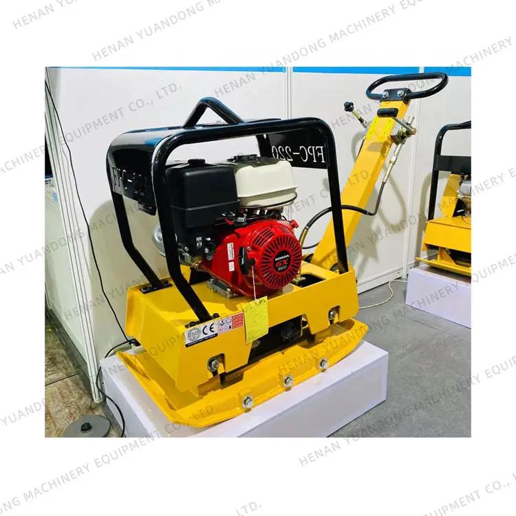 Reversible Plate Compactor Sand Compactor Gasoline Engine Vibratory Concrete Earth Compactor Price — view 1