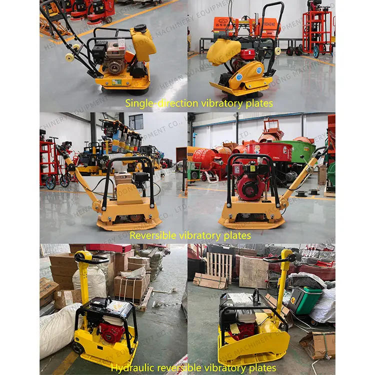 Reversible Plate Compactor Sand Compactor Gasoline Engine Vibratory Concrete Earth Compactor Price — image 3