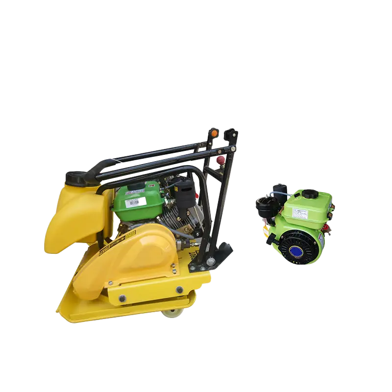 Honda Diesel 5.5 HP Engine Vibrating Compactor Plate Tamper Machine 70kg for Soil Floor Stone Road Ditch Construction — view 2