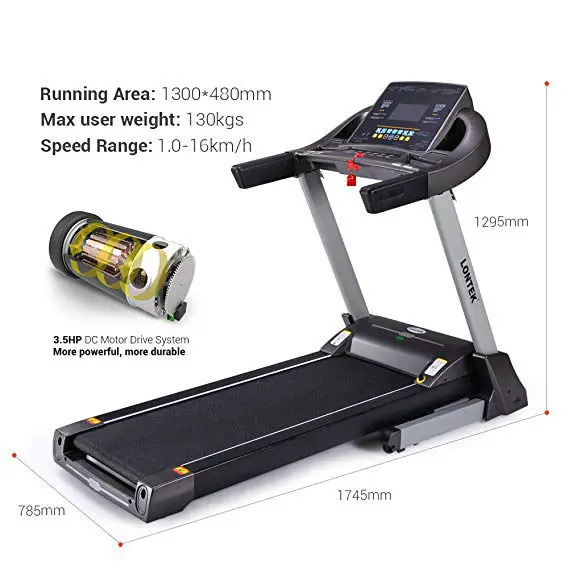 Heavy Duty Commercial Treadmill for Gym Use with Shock Absorbing System DC 3.5HP — image 7