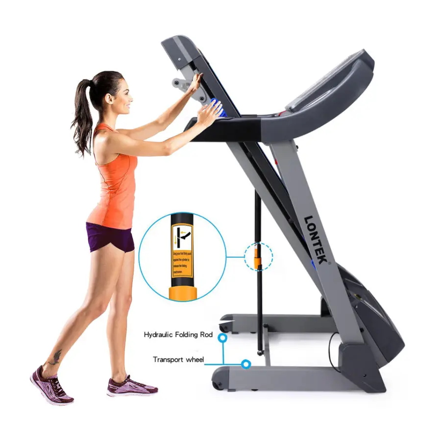 UMAY Cheap Price DC 2.0HP Foldable Electric Walking Fitness Treadmill — image 3