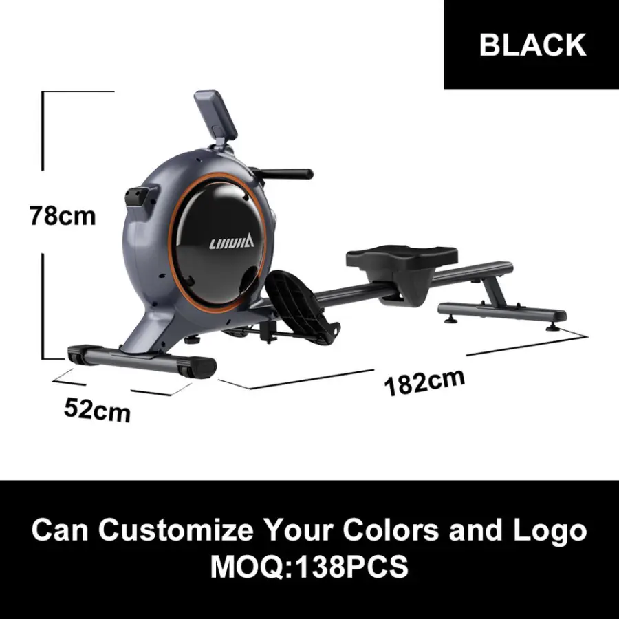 Lijiujia Factory Directly Sales 32 Levels Adjustable Supply Indoor Magnetic Water Rowing Machine — image 7
