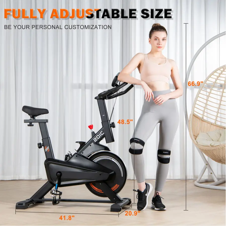 Commercial Indoor Spin Bike Adjustable Resistance Stationary Cycling Home Gym Cardio Training Equipment — image 7