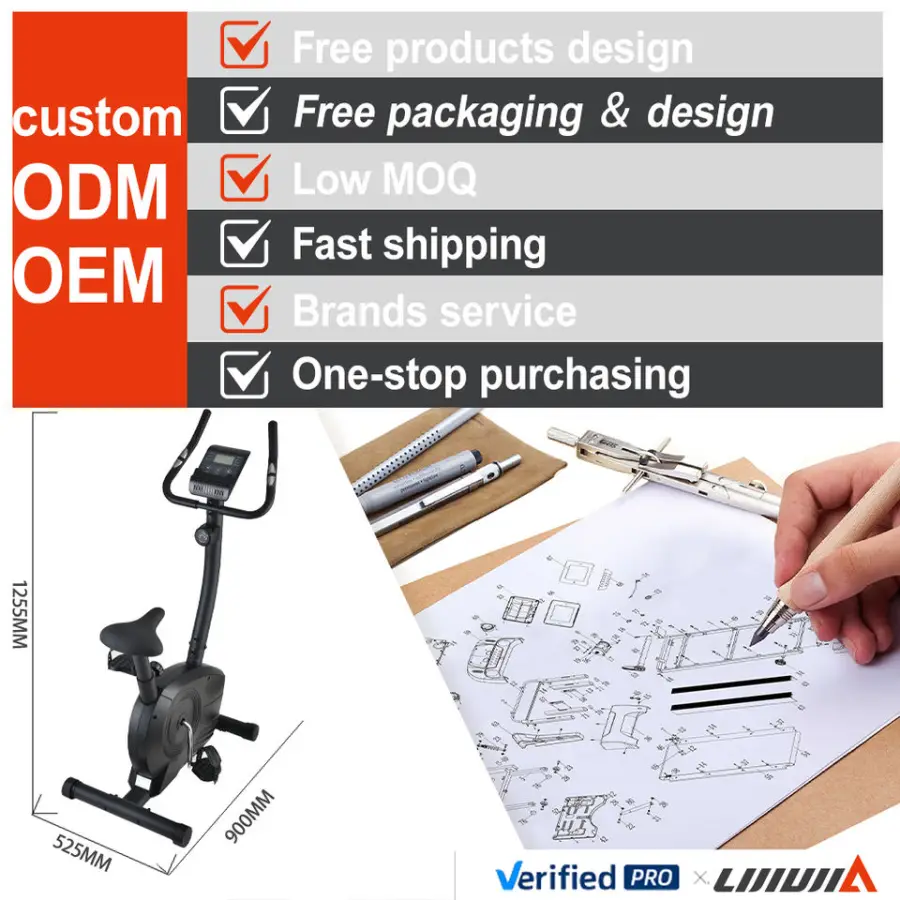 Cheap Price Customized Color Portable Indoor Cycling Bike Manual Magnetic Indoor Fitness Exercise Upright Bike — image 4