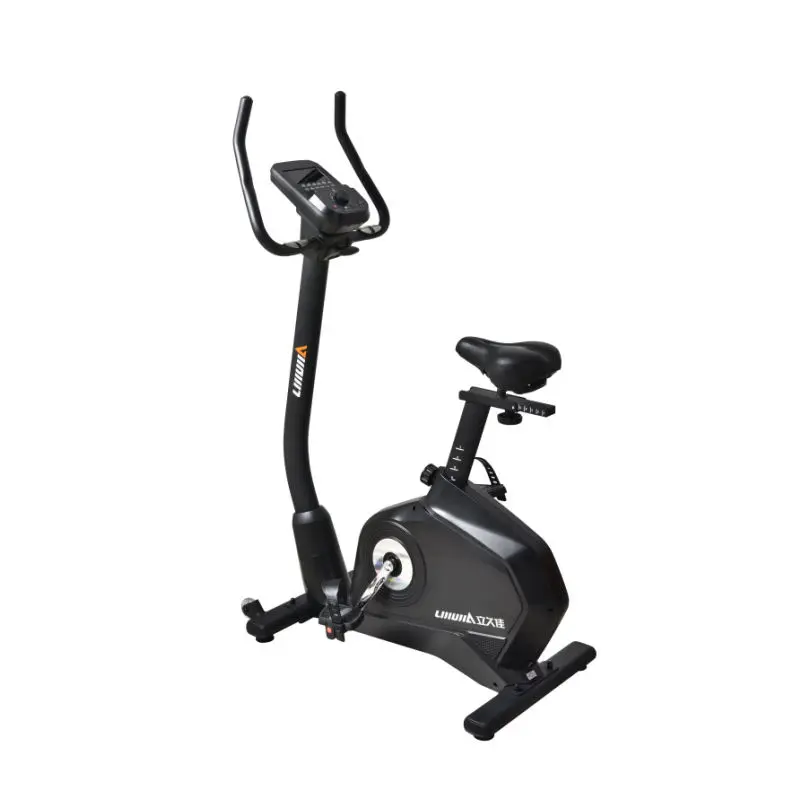 Lijiujia Factory Wholesale 140kg Max User Weight Motorized Magnetic Exercise Bike Indoor Home Gym Upright Bike — view 1