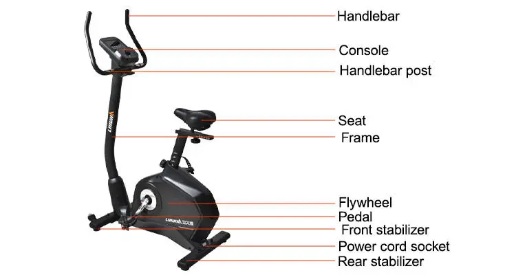 Lijiujia Factory Wholesale 140kg Max User Weight Motorized Magnetic Exercise Bike Indoor Home Gym Upright Bike — image 5