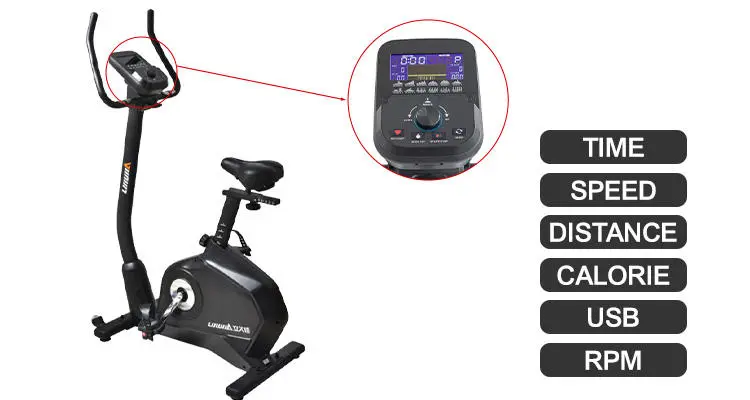 Lijiujia Factory Wholesale 140kg Max User Weight Motorized Magnetic Exercise Bike Indoor Home Gym Upright Bike — image 7
