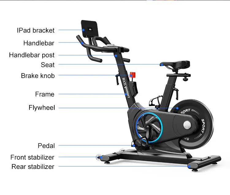 Cheap Price Hot Sell Indoor Home Gym Use Fitness Equipment Exercise Electric Professional Spinning Bike — image 7