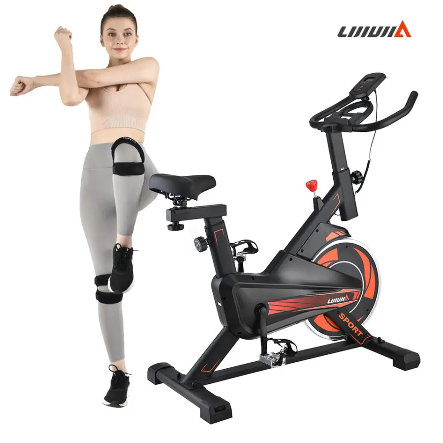 Lijiujia Hot Sale Silent Belt Drive Professional Home Use Commercial Exercise Bike Indoor Spinning Bike — view 1