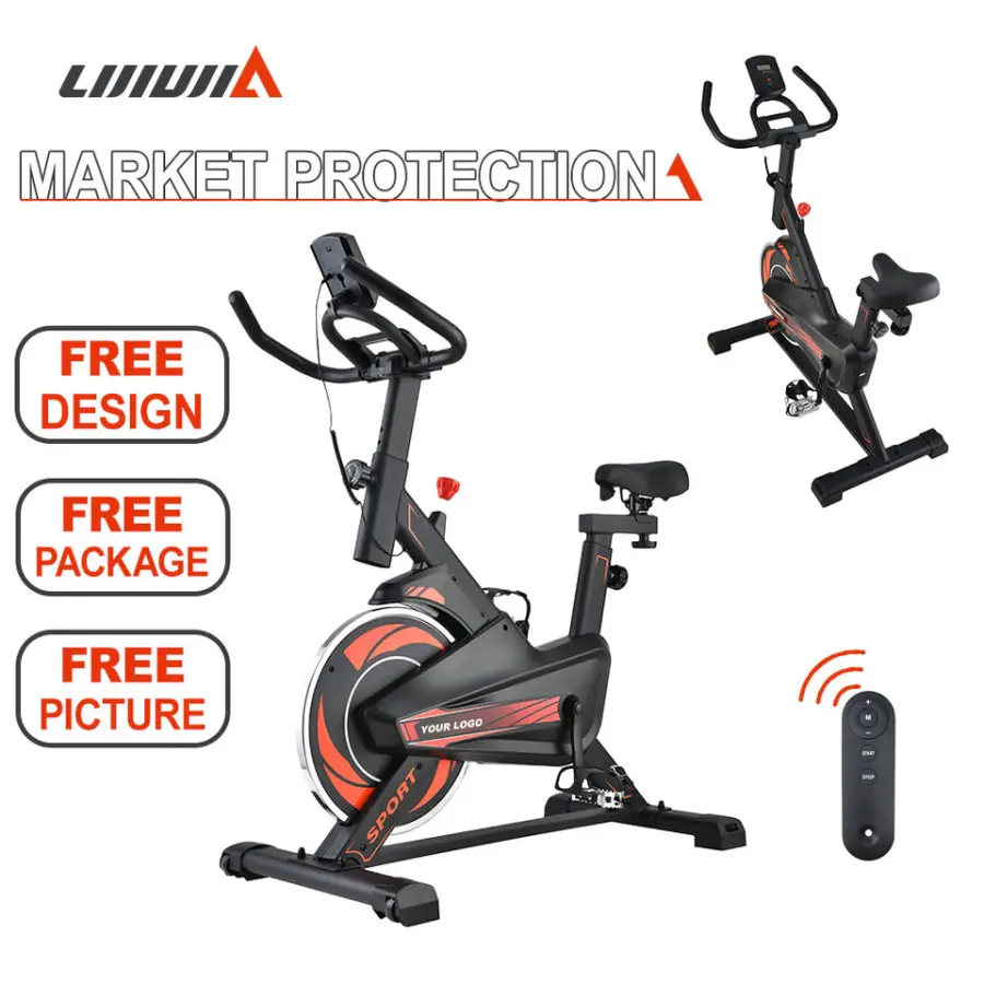 Lijiujia Hot Sale Silent Belt Drive Professional Home Use Commercial Exercise Bike Indoor Spinning Bike — image 4