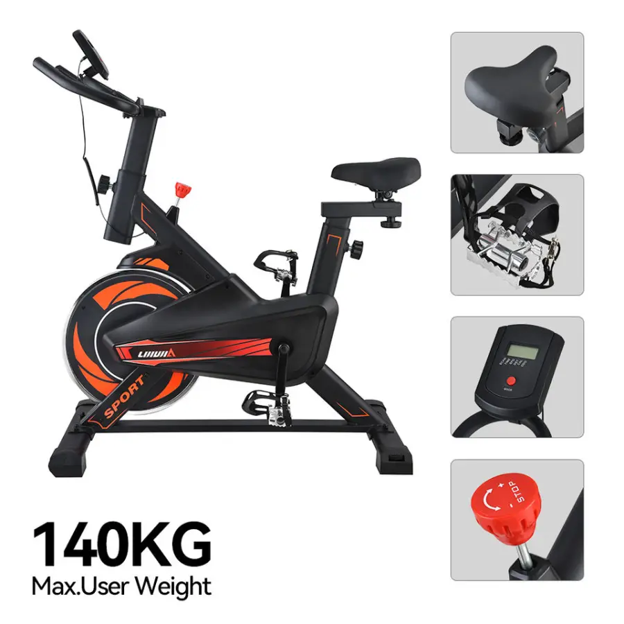 Lijiujia Hot Sale Silent Belt Drive Professional Home Use Commercial Exercise Bike Indoor Spinning Bike — image 5