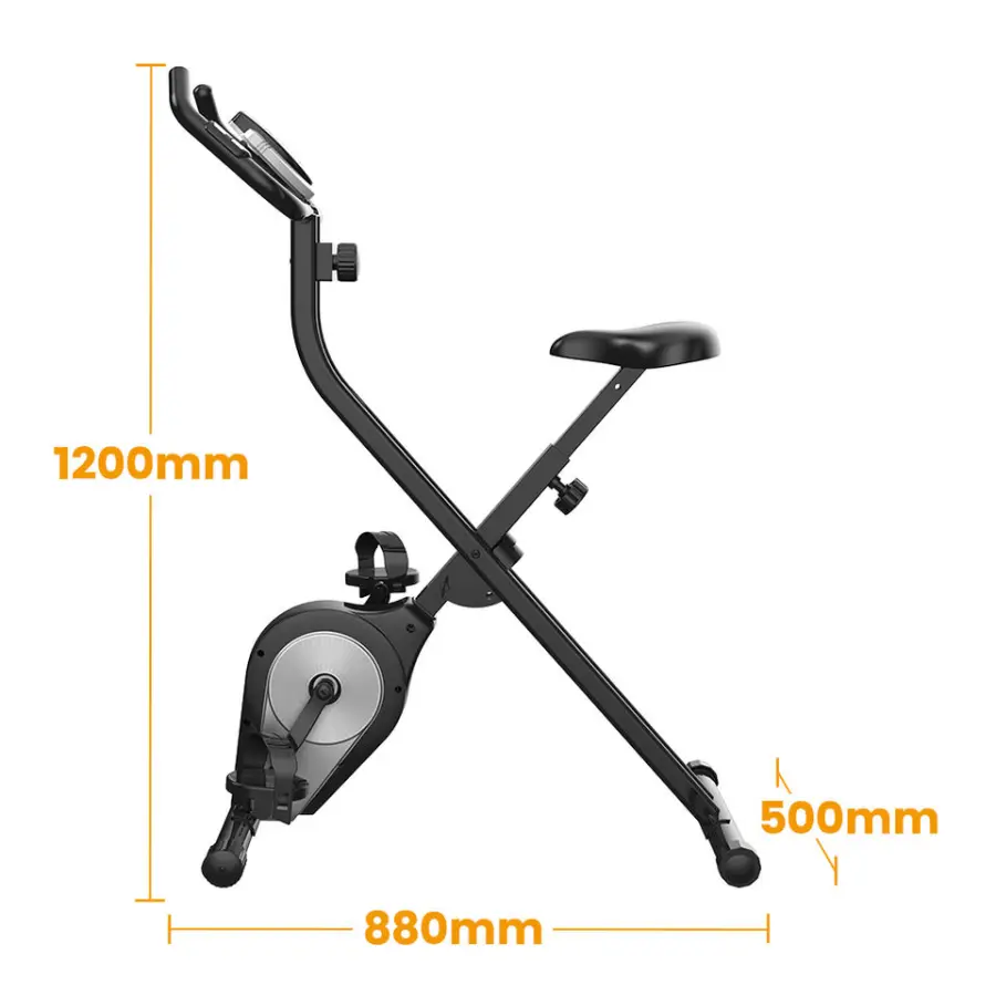 Lijiujia High Quality Indoor Body Building 8 Levels Manual Resistance Adjust Home Use Foldable Exercise Bike — image 7