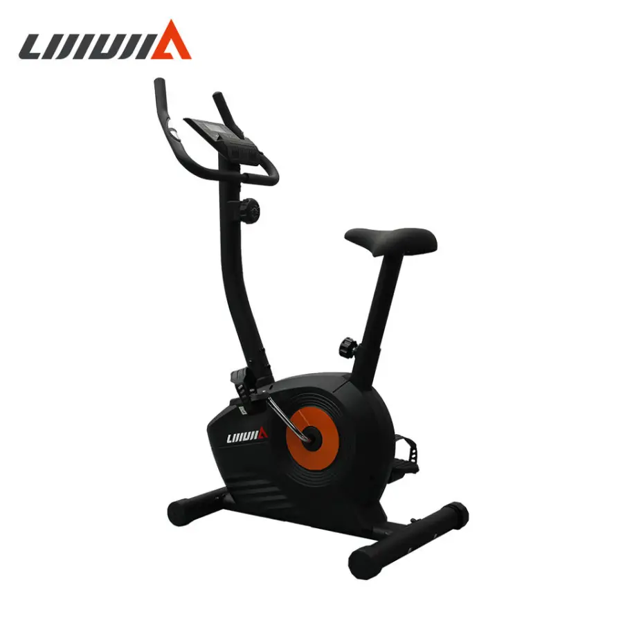 Lijiujia Best Seller Upright Exercise Bike Home Use Fitness Magnetic Steel Spinning Bike with Phone Holder — view 1