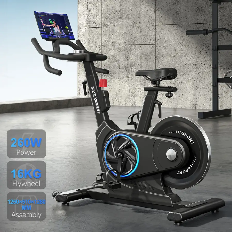 Lijiujia Unisex Indoor Exercise Gym Fitness Machine New Self-Generating Electricity Spin Bike LED Screen Knob Body Steel — view 1