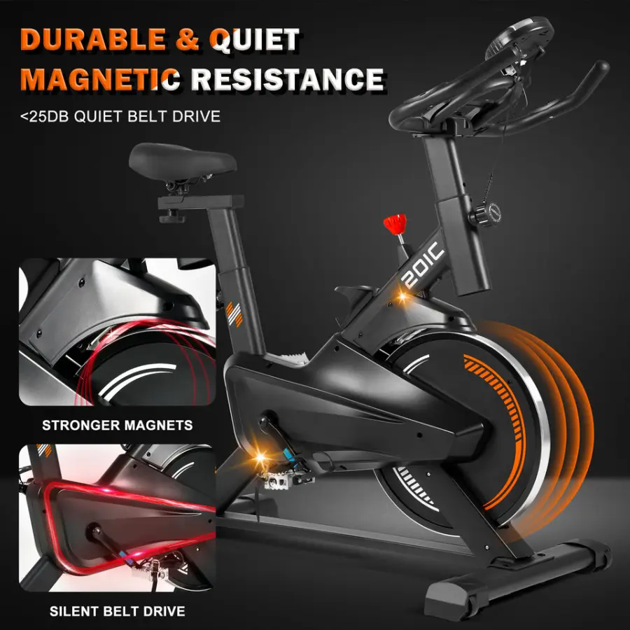 Treaflow Indoor Gym Exercise Bike with 6 Kgs Flywheel Weight bluetooth App Spinning Bike — image 5