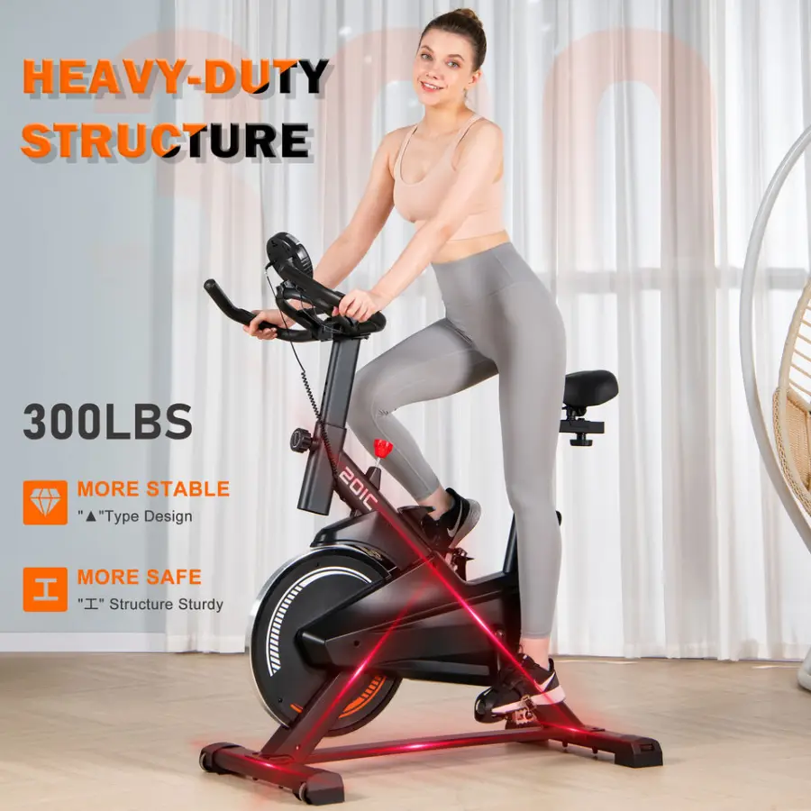 Treaflow Indoor Gym Exercise Bike with 6 Kgs Flywheel Weight bluetooth App Spinning Bike — image 6