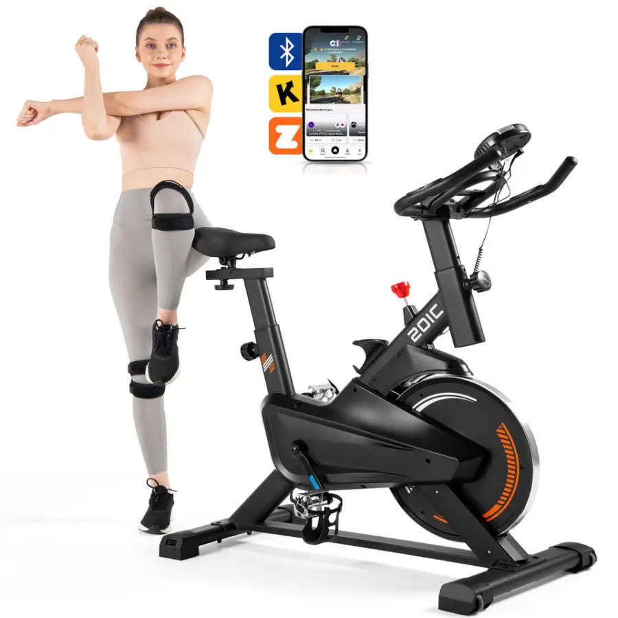 Lijiujia Customized logo Home Use Gym Price Reasonable Exercise Bike with 6 Kgs Flywheel Weight Bluetooth/vr App Spinnin — view 1