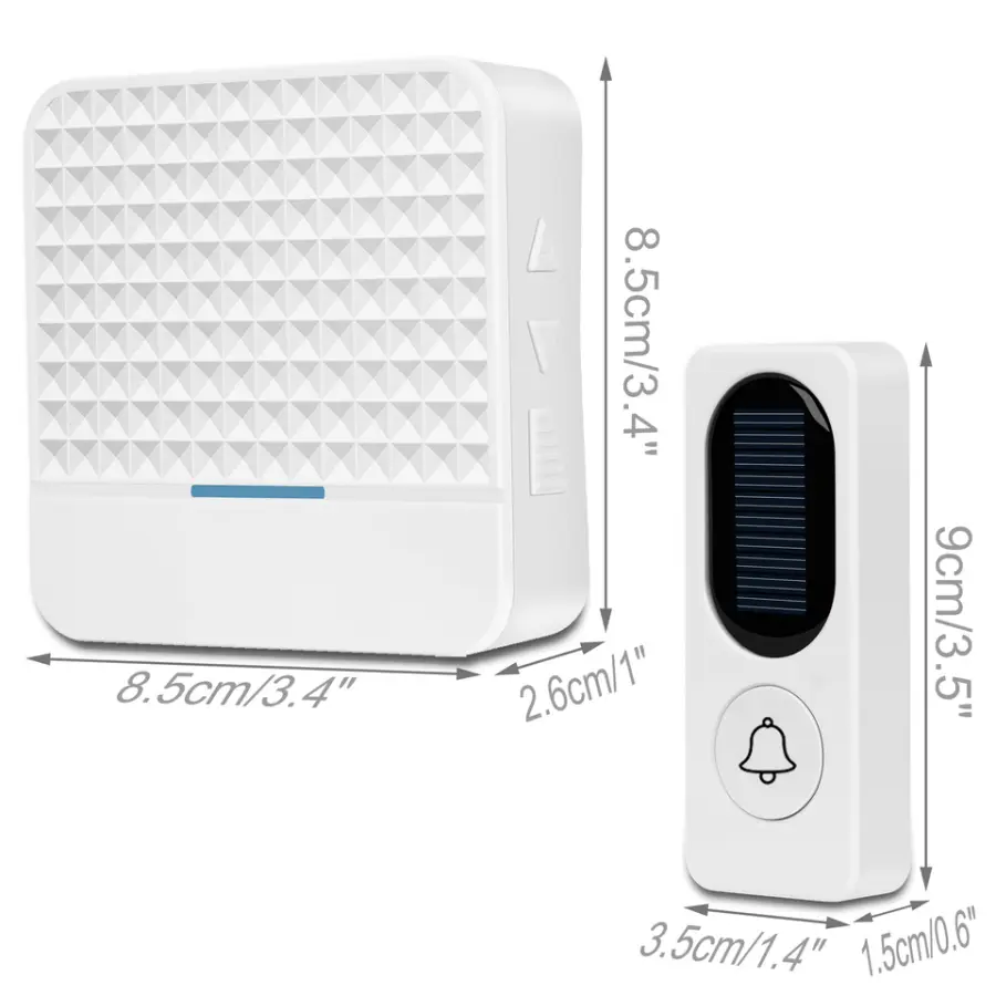Security Smart Solar Power Charging Ring Door Bell Switch W Camera for Home — image 6