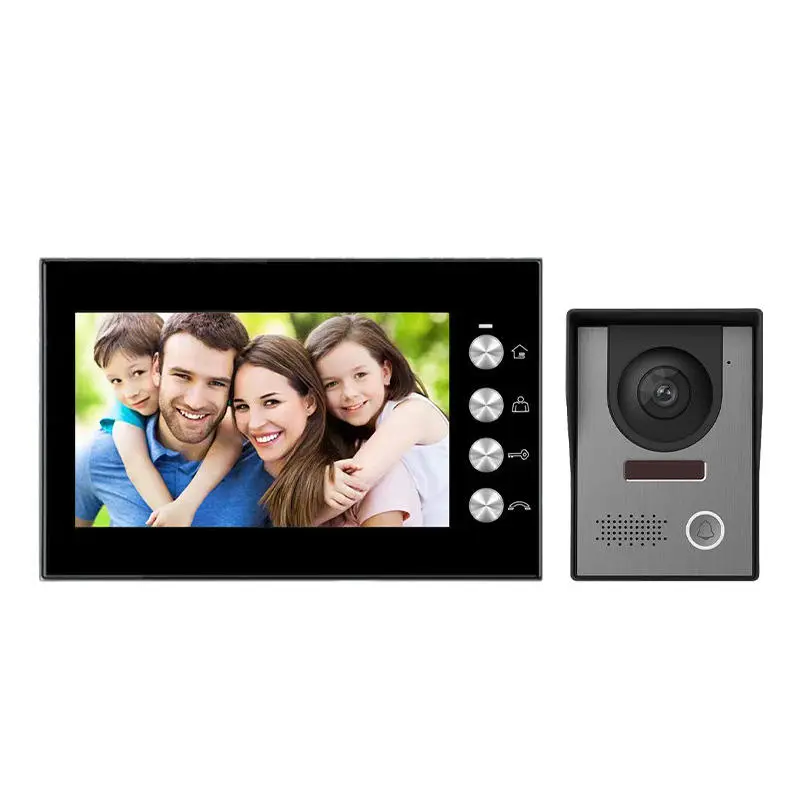 Newest 4Wires 7Inch 1 to 1 Villa Handfree Home Video Door Phone — view 1