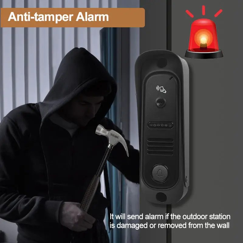 7-Inch AHD Video Door Phone Waterproof Tuya Video Intercom System Camera 4-Wire Wired Gate Intercom Systems 7inch Ahd Sc — view 5