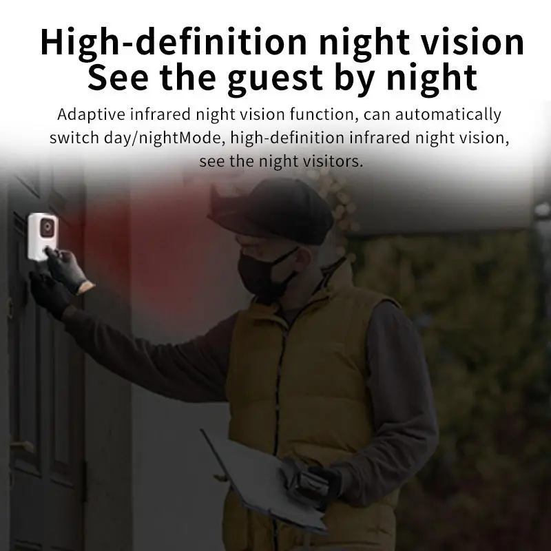 High Definition Night Vision Wifi Video Doorbell Intelligent Visual Two-way Voice Intercom Doorbell — image 6