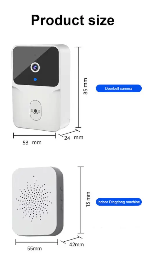 Smart Video Doorbell WiFi Remote Home Monitoring Video Intercom HD Night Visual Capture Doorbell — view 5