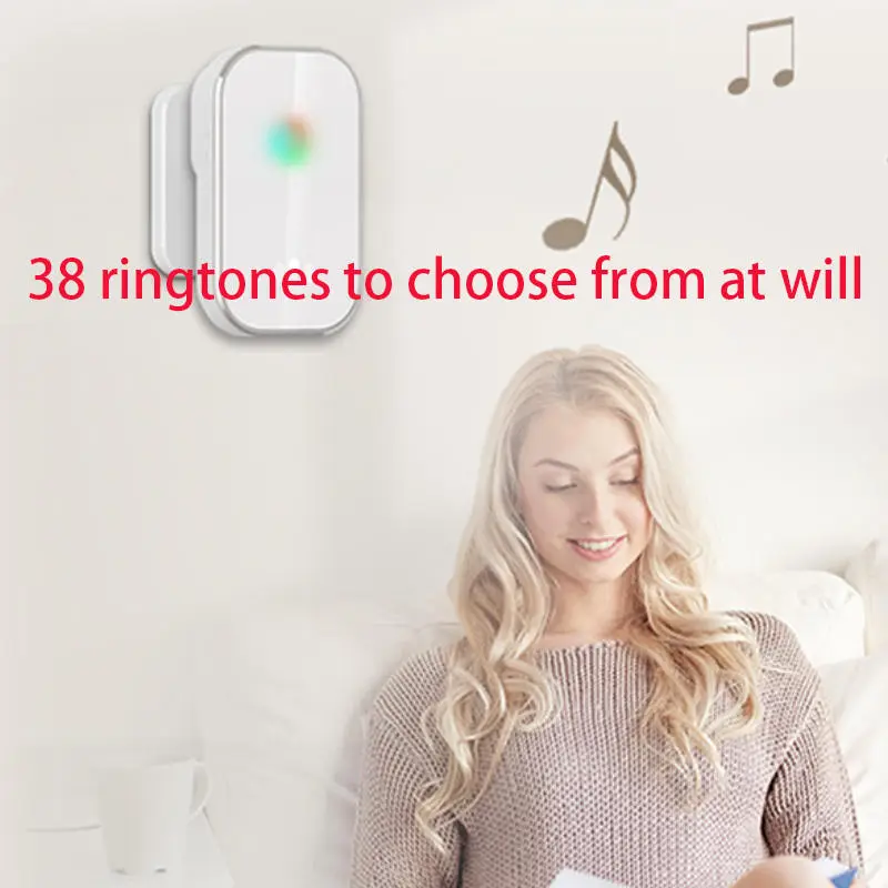 8-level Volume Control Wireless Doorbell, Home Electronic, 300 Meters ultra Long Distance,38 Chord Music Pieces — view 5