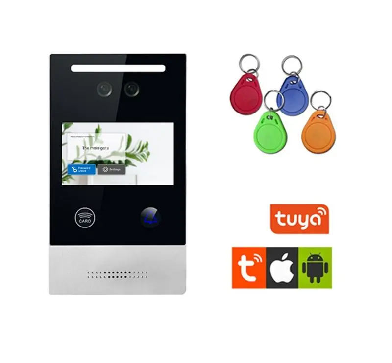 HD Wired 4.3 Inch Video Doorbell Camera Intercom Face Recognition Video Ring Doorbell Multi-Apartment Use Door — image 6