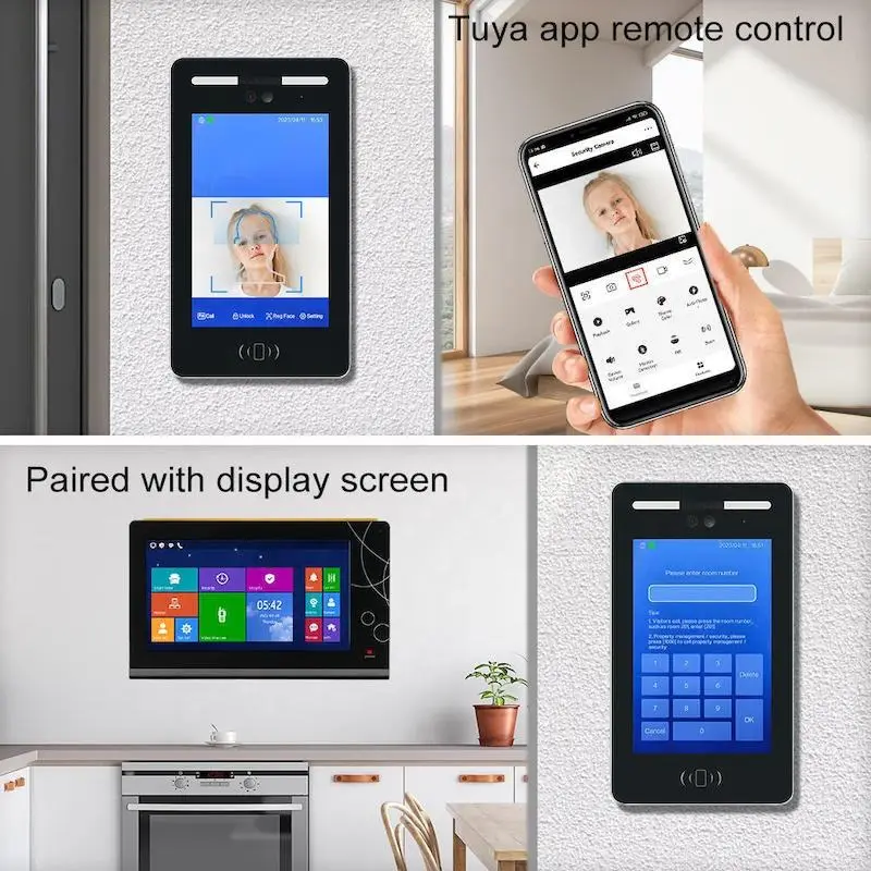 10.1 Inch Tuya Face Recognition Video Intercom Doorbell RFID TCP IP Access Door Phone With Monitor — image 4