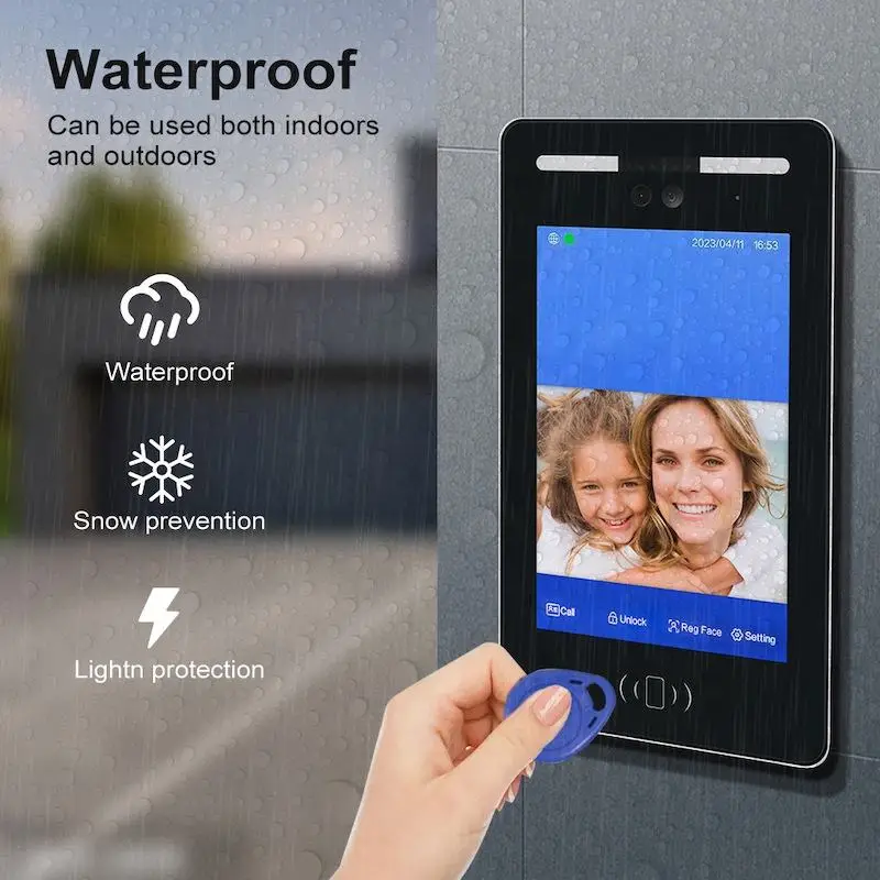 10.1 Inch Tuya Face Recognition Video Intercom Doorbell RFID TCP IP Access Door Phone With Monitor — image 6