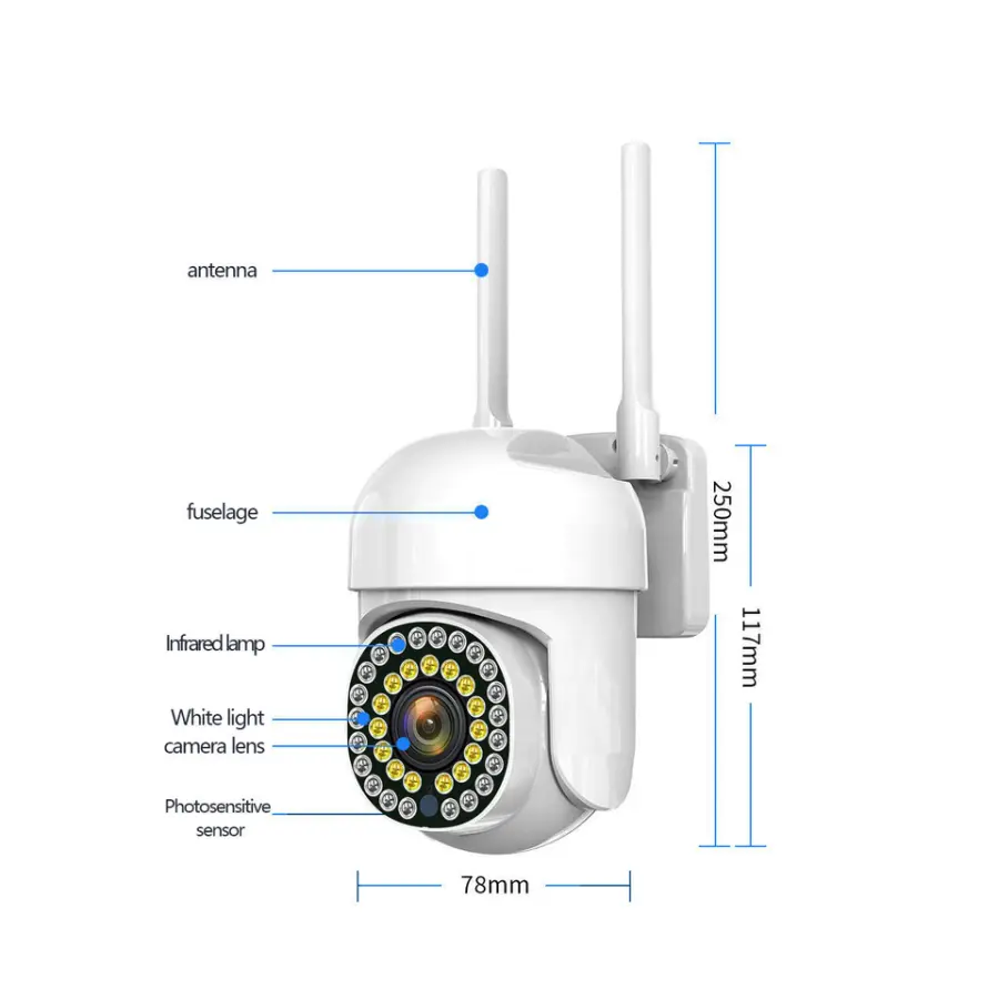 JD-NVR1030PTWK 2MP WIFI Two-way Audio CCTV AI Auto Tracking Camera Outdoor Weather Day and Night Vision — image 5