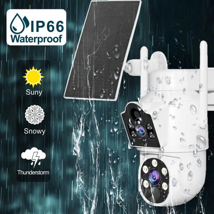 4K 4CH/8CH High-definition Wireless Dual Lens Solar NVR Screen Color Night Vision Wifi Camera Kit IP66 Max Support 8TB — image 6