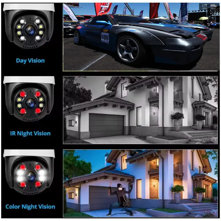 Hot Sale 360degree Rotation APP Control NVR POE NVR Kit WIFI 8MP H.265 4 Channel CCTV Security Camara Kit — image 6