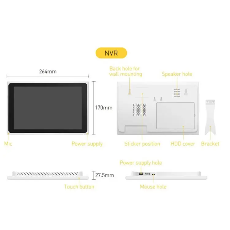 3MP Wireless CCTV Security Camera System Tuya 10.1inch Lcd Secreen 4ch Wifi NVR Kit — image 7