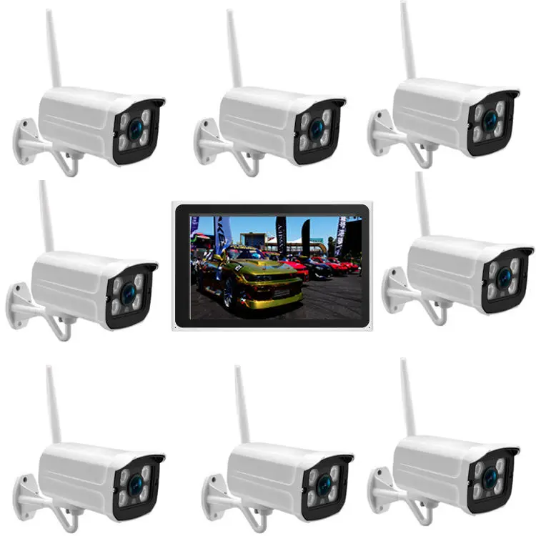 TUYA 8channel 2mp 3mp NVR Wireless Wifi Nvr Kit 4 Channel With 10.1inch Screen Monitor — view 1