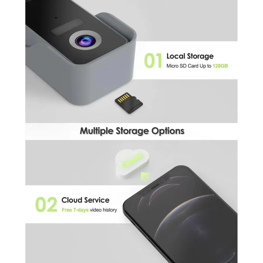 3MP HD Video Doorbell Intercom Night Vision Smart 2-Way Calling Doorbell Camera Waterproof Smart Wireless Door Phone — image 6