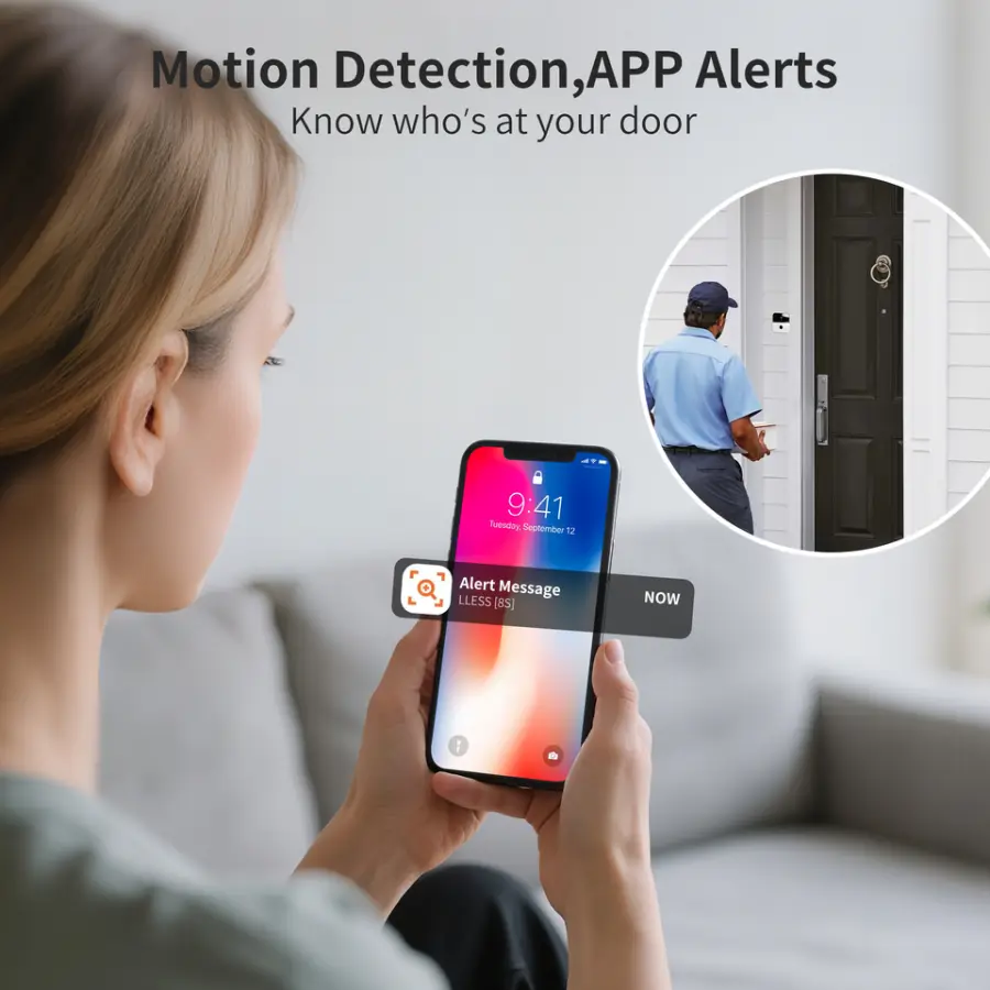 1080P HD Video Doorbell Intercom Night Vision Smart 2-Way Calling Doorbell Camera Waterproof Smart Wireless Door Phone — image 7