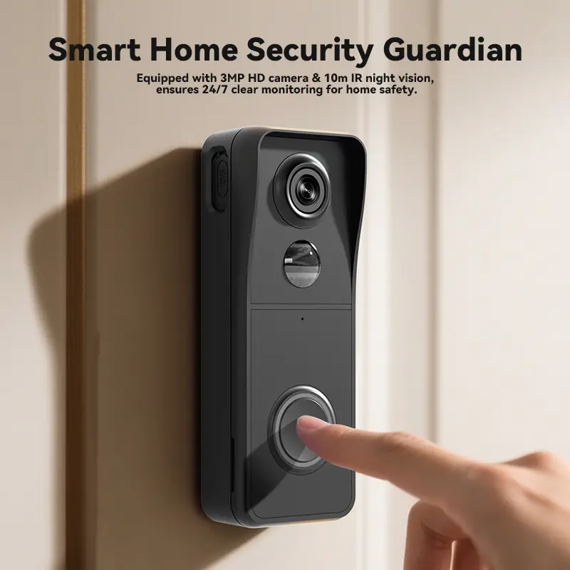 3MP HD Video Doorbell Intercom Night Vision Smart 2-Way Calling Doorbell Camera Waterproof Smart Wireless Door Phone — image 3