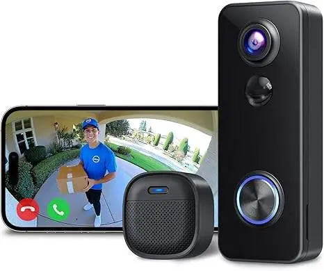 Manufacturer Wholesales Waterproof Smart Video Doorbell Cameras, Equipped with a Fisheye Lens for a Wide Field of View. — view 1