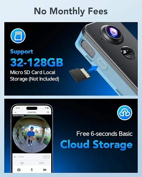 Manufacturer Wholesales Waterproof Smart Video Doorbell Cameras, Equipped with a Fisheye Lens for a Wide Field of View. — image 3