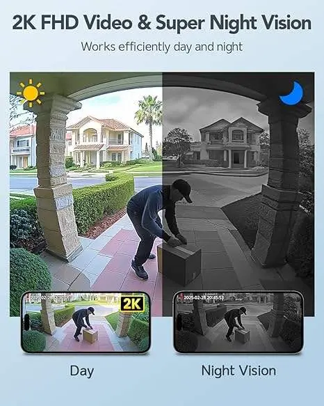 Manufacturer Wholesales Waterproof Smart Video Doorbell Cameras, Equipped with a Fisheye Lens for a Wide Field of View. — image 4