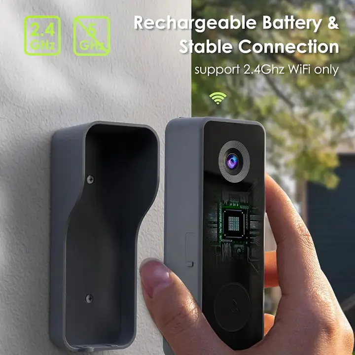 Factory wholesale 2K high-definition video doorbells, suitable for outdoor intercom and wireless camera doorbells. — view 2