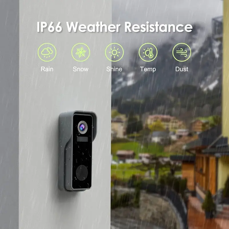 Factory wholesale 2K high-definition video doorbells, suitable for outdoor intercom and wireless camera doorbells. — view 3