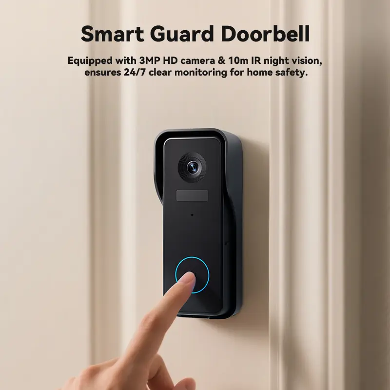 Factory Wholesale Direct Sales Agent 2K Solar-Powered Water Resistant Motion Detection Wireless Video Doorbell — image 2