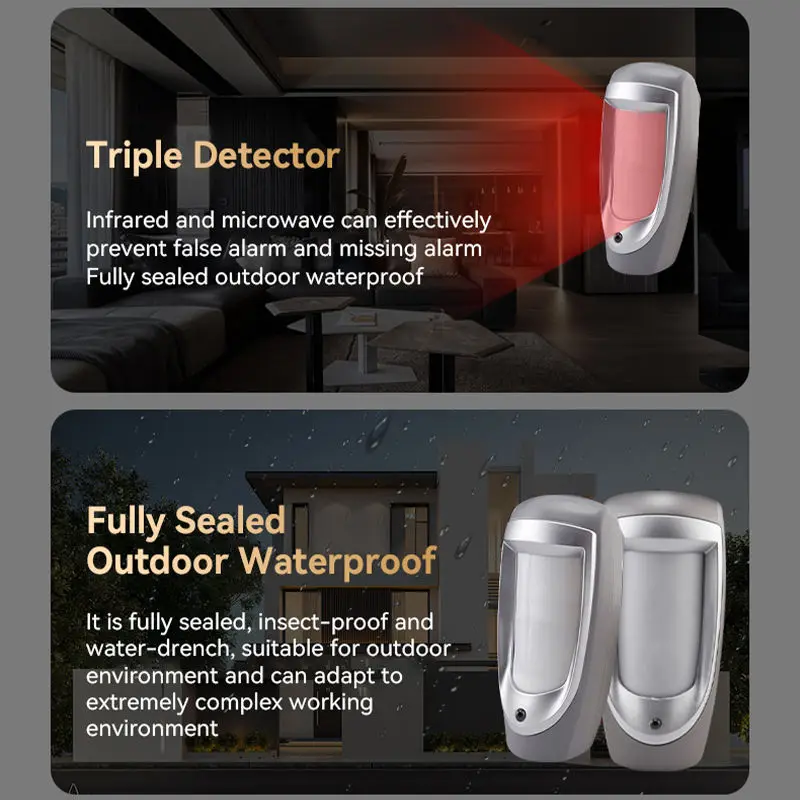 2026 12V Outdoor NO NC Motion Detector Dual Infrared PIR Detector Waterproof Human Body Intrusion Detectors — image 6