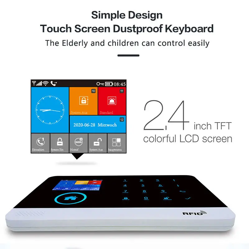 433/868Mhz 4G WIFI Smart Home Burglar Security System Integrated with HD 1080P Camera — image 3