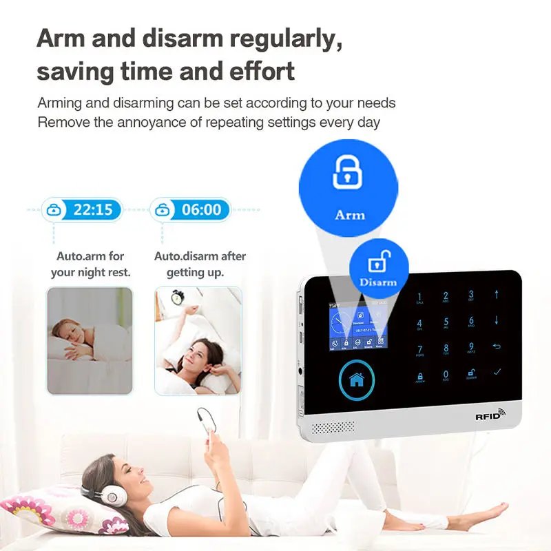 433/868Mhz 4G WIFI Smart Home Burglar Security System Integrated with HD 1080P Camera — image 5